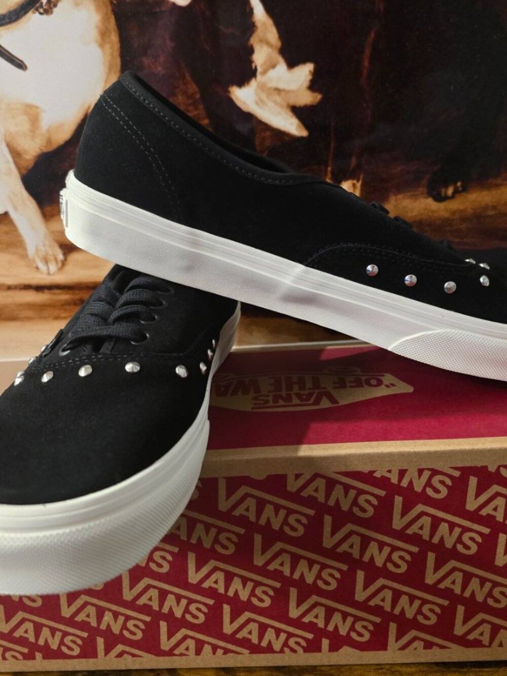 Vans Authentic Spikes Black VN000CRQBLK Men’s Size 10 Silver Studs Goth Punk NEW